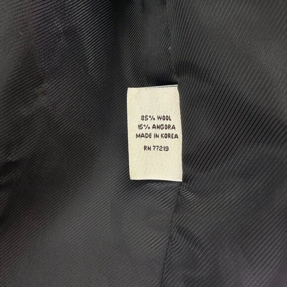 Pronto-Uomo Blazer Mens Size XL Boiled Wool Angora One Button Jacket Black - Picture 7 of 13